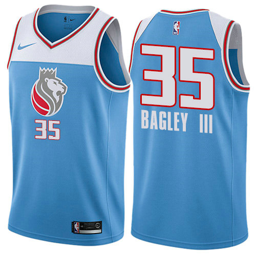 Nike Kings #35 Marvin Bagley III Blue NBA Swingman City Edition Jersey