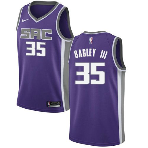 Nike Kings #35 Marvin Bagley III Purple Youth NBA Swingman Icon Edition Jersey