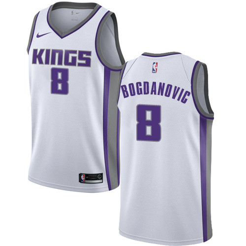 Nike Kings #8 Bogdan Bogdanovic White NBA Swingman Association Edition Jersey