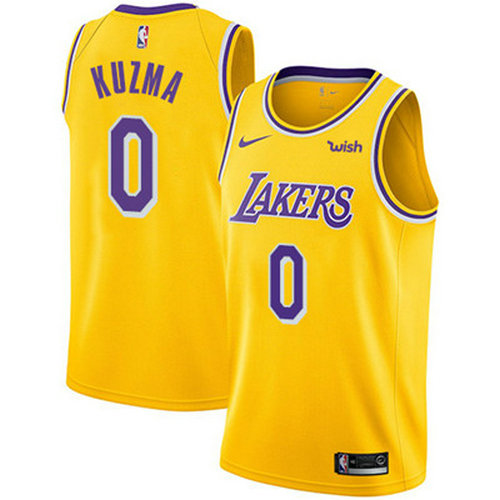 Nike Lakers #0 Kyle Kuzma Gold Women's NBA Swingman Icon Edition Jersey