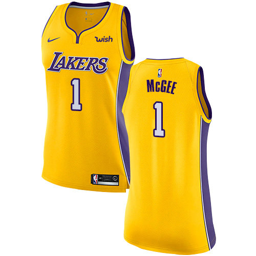 Nike Lakers #1 JaVale McGee Gold Women's NBA Swingman Icon Edition Jersey