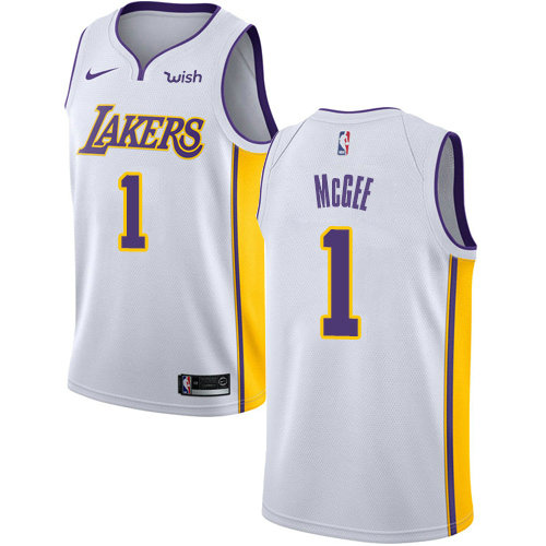Nike Lakers #1 JaVale McGee White Youth NBA Swingman Association Edition Jersey