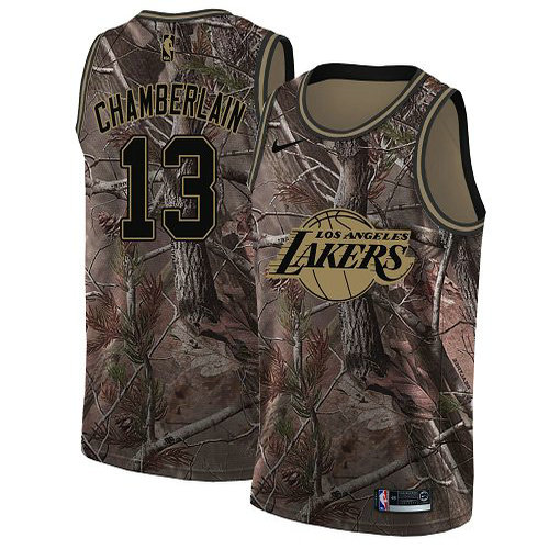 Nike Lakers #13 Wilt Chamberlain Camo Women's NBA Swingman Realtree Collection Jersey