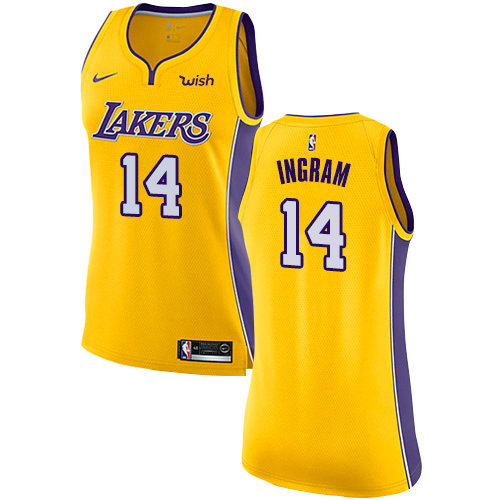 Nike Lakers #14 Brandon Ingram Gold Women's NBA Swingman Icon Edition Jersey1