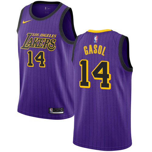 Nike Lakers #14 Marc Gasol Purple NBA Swingman City Edition 2018 19 Jersey