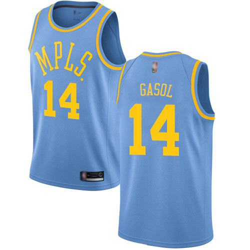Nike Lakers #14 Marc Gasol Royal Blue NBA Swingman Hardwood Classics Jersey