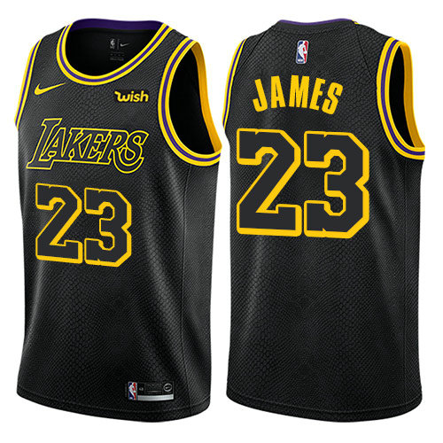 Nike Lakers #23 LeBron James Black Women's NBA Swingman City Edition Jersey