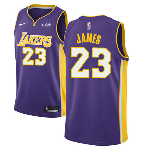Nike Lakers #23 LeBron James Purple Women's NBA Swingman Statement Edition Jersey1