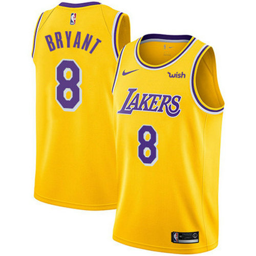 Nike Lakers #8 Kobe Bryant Gold Women's NBA Swingman Icon Edition Jersey