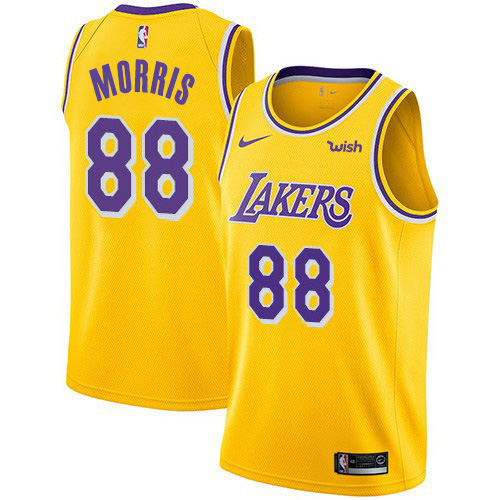 Nike Lakers #88 Markieff Morris Gold NBA Swingman Icon Edition Jersey