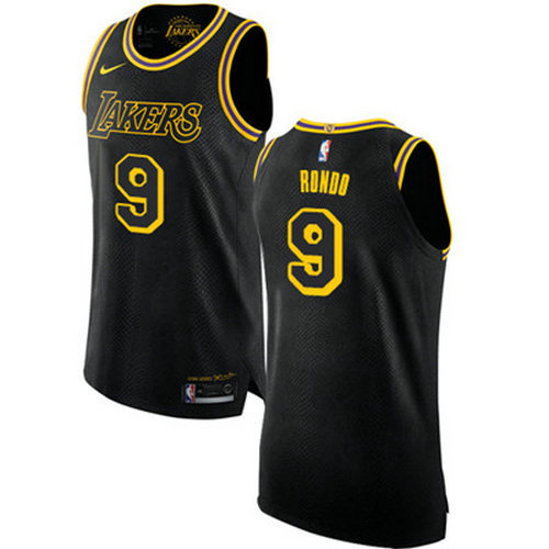 Nike Lakers #9 Rajon Rondo Black Women's NBA Swingman City Edition Jersey