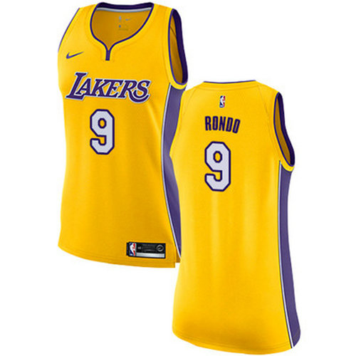 Nike Lakers #9 Rajon Rondo Gold Women's NBA Swingman Icon Edition Jersey2