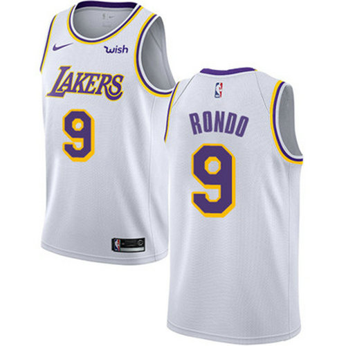 Nike Lakers #9 Rajon Rondo White Women's NBA Swingman Association Edition Jersey