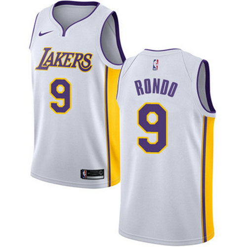 Nike Lakers #9 Rajon Rondo White Youth NBA Swingman Association Edition Jersey1