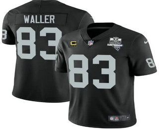 Nike Las Vegas Raiders #83 Darren Waller Black 2020 Inaugural Season With C Patch Vapor Limited Stitched NFL Jersey