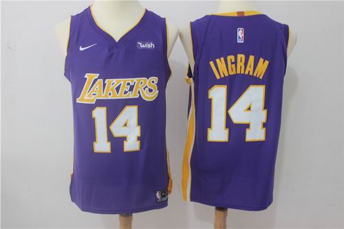 Nike Los Angeles Lakers #14 Brandon Ingram Purple Jersey