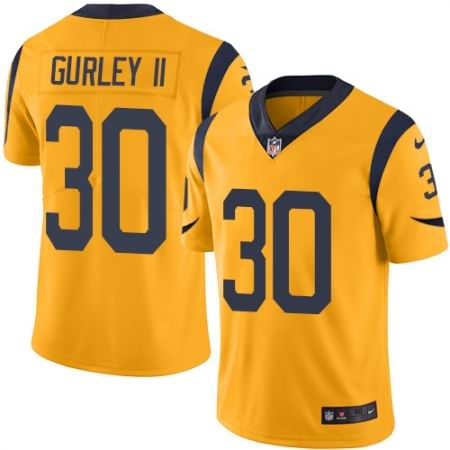 Nike Los Angeles Rams #30 Todd Gurley Elite Gold Rush NFL Jersey