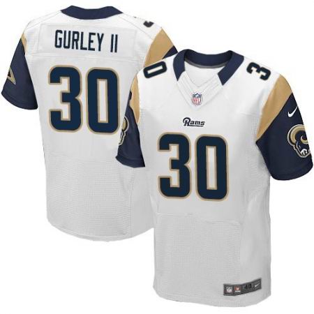 Nike Los Angeles Rams #30 Todd Gurley Elite White NFL Jersey 