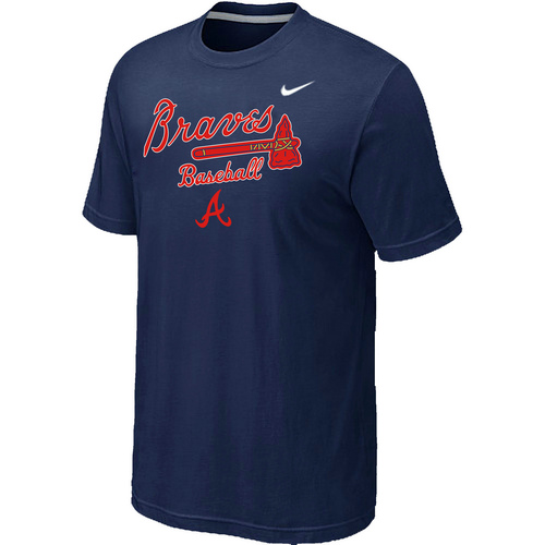 Nike MLB Atlanta Braves 2014 Home Practice T-Shirt - Dark blue