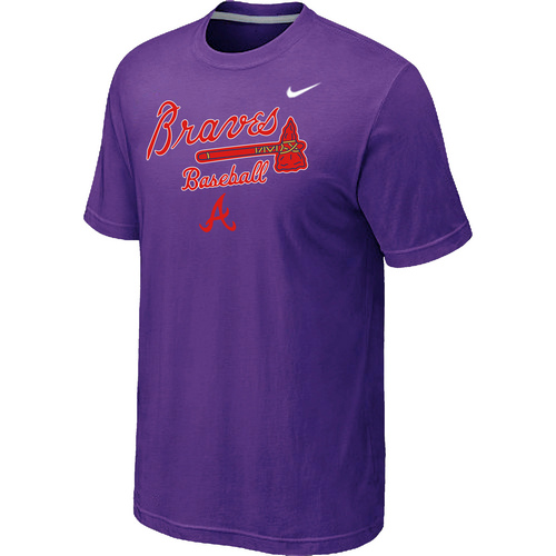 Nike MLB Atlanta Braves 2014 Home Practice T-Shirt - Purple