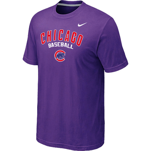 Nike MLB Chicago Cubs 2014 Home Practice T-Shirt - Purple