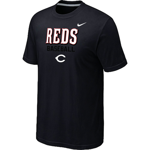 Nike MLB Cincinnati Reds 2014 Home Practice T-Shirt - Black