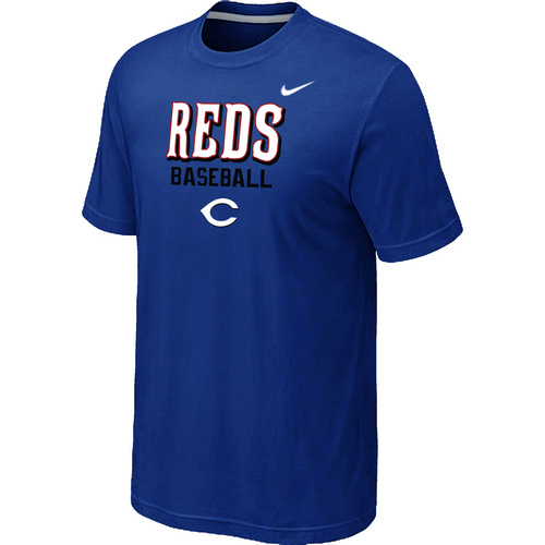 Nike MLB Cincinnati Reds 2014 Home Practice T-Shirt - Blue