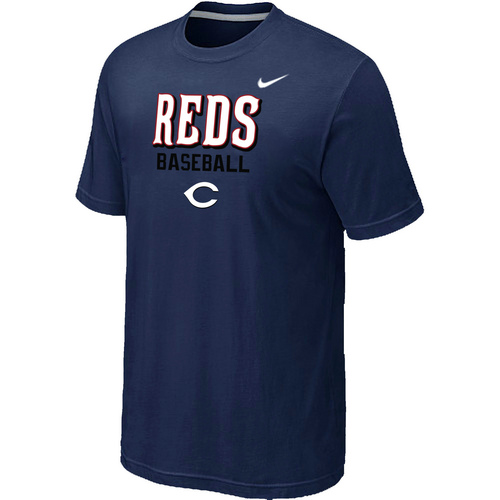 Nike MLB Cincinnati Reds 2014 Home Practice T-Shirt - Dark blue