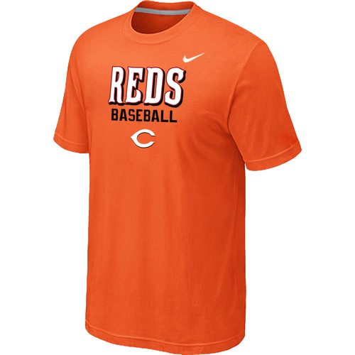 Nike MLB Cincinnati Reds 2014 Home Practice T-Shirt - Orange