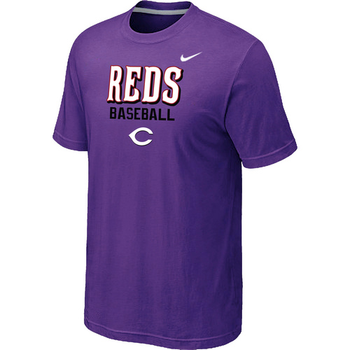Nike MLB Cincinnati Reds 2014 Home Practice T-Shirt - Purple