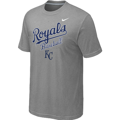 Nike MLB Kansas City 2014 Home Practice T-Shirt - Light Grey