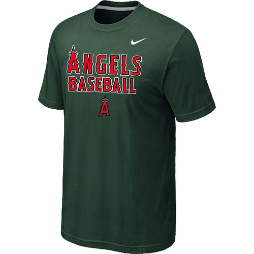 Nike MLB Los Angeles Angels 2014 Home Practice T-Shirt - Dark Green