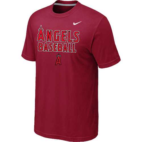 Nike MLB Los Angeles Angels 2014 Home Practice T-Shirt - Red