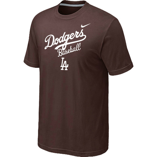 Nike MLB Los Angeles Dodgers 2014 Home Practice T-Shirt - Brown
