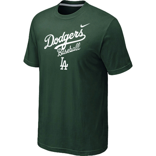 Nike MLB Los Angeles Dodgers 2014 Home Practice T-Shirt - Dark Green