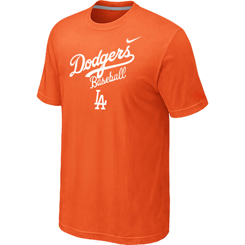 Nike MLB Los Angeles Dodgers 2014 Home Practice T-Shirt - Orange