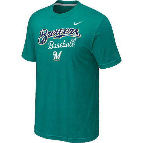 Nike MLB Milwaukee Brewers 2014 Home Practice T-Shirt - Green