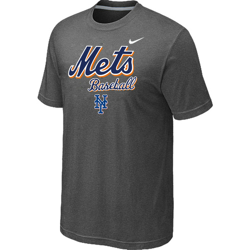 Nike MLB New York Mets 2014 Home Practice T-Shirt - Dark Grey