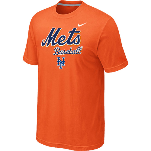 Nike MLB New York Mets 2014 Home Practice T-Shirt - Orange