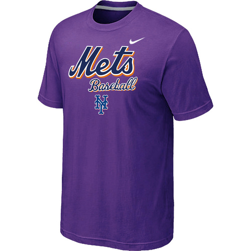 Nike MLB New York Mets 2014 Home Practice T-Shirt - Purple