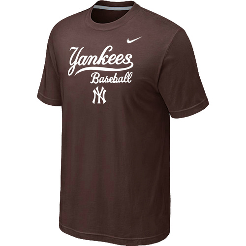 Nike MLB New York Yankees 2014 Home Practice T-Shirt - Brown
