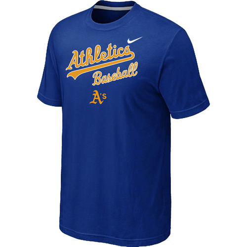 Nike MLB Oakland Athletics 2014 Home Practice T-Shirt - Blue