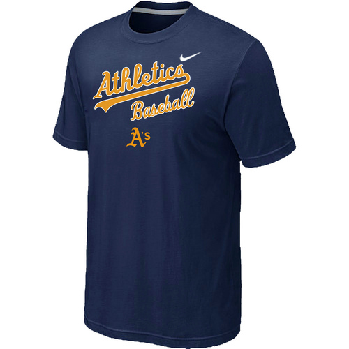 Nike MLB Oakland Athletics 2014 Home Practice T-Shirt - Dark blue