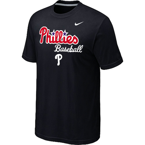 Nike MLB Philadelphia Phillies 2014 Home Practice T-Shirt - Black