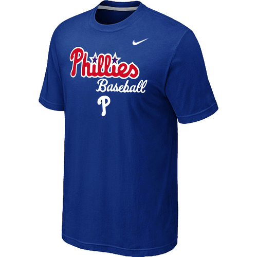 Nike MLB Philadelphia Phillies 2014 Home Practice T-Shirt - Blue
