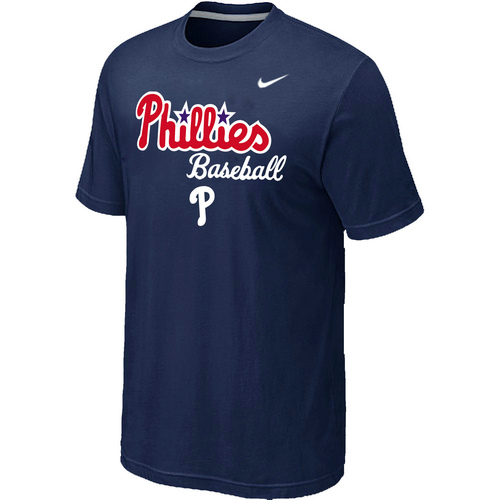 Nike MLB Philadelphia Phillies 2014 Home Practice T-Shirt - Dark blue