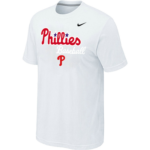 Nike MLB Philadelphia Phillies 2014 Home Practice T-Shirt - White