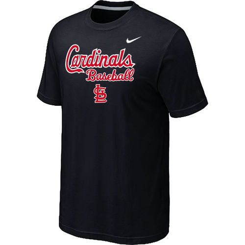 Nike MLB St.Louis Cardinals 2014 Home Practice T-Shirt - Black