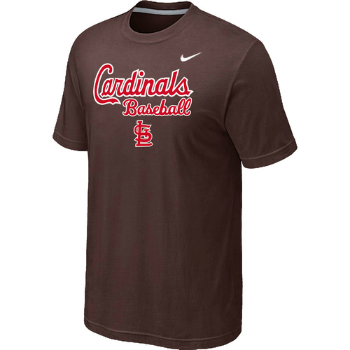 Nike MLB St.Louis Cardinals 2014 Home Practice T-Shirt - Brown