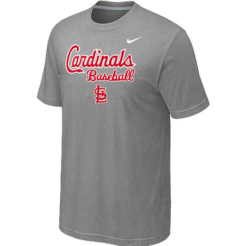 Nike MLB St.Louis Cardinals 2014 Home Practice T-Shirt - Light Grey